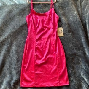 Satin pink dress for a friday night